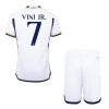 Conjunto (Camiseta+Pantalón Corto) Real Madrid Vini Jr. 7 Primera Equipación 23-24 - Niño